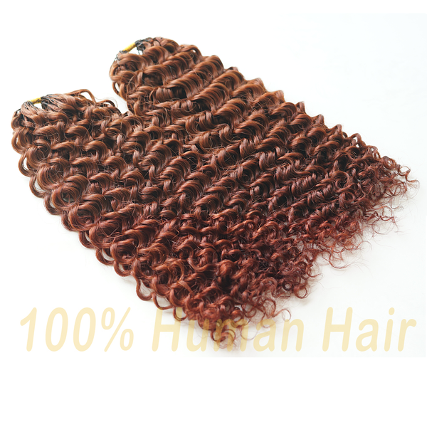 Brown Color Feather Crochet Human Hair 100% Virgin Hair For Braiding Knotless Pre-Separated Crochet Hair Extensions [MLDC208]