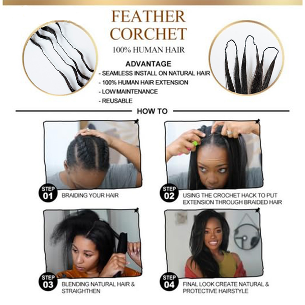 Burmese Curly Feather Crochet Human Hair 100% virgin Human Hair Crochet Braids Hair With Spiral Ends [MLDC207]