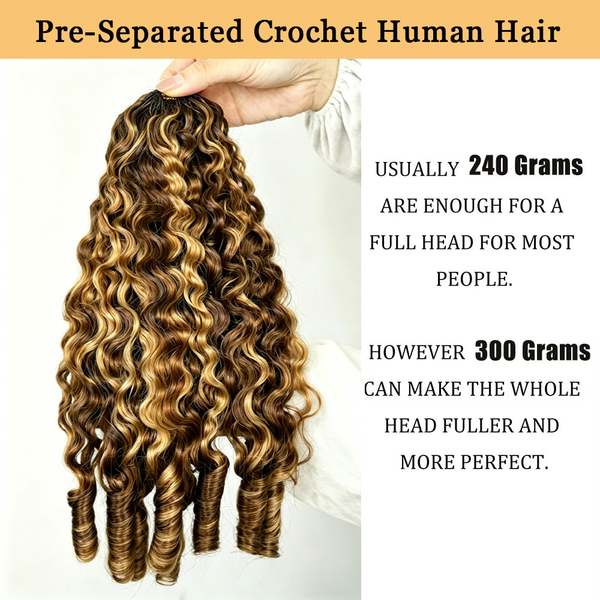 Highlight 4/27 Burmese Curly Feather Crochet Hair[MLDC209]