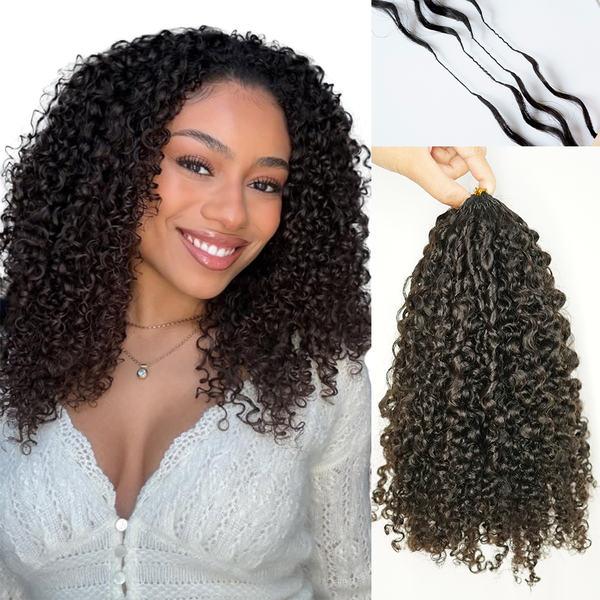 Afro Kinky Burmese Curly Feather Crochet Virgin Hair [MLDC210]