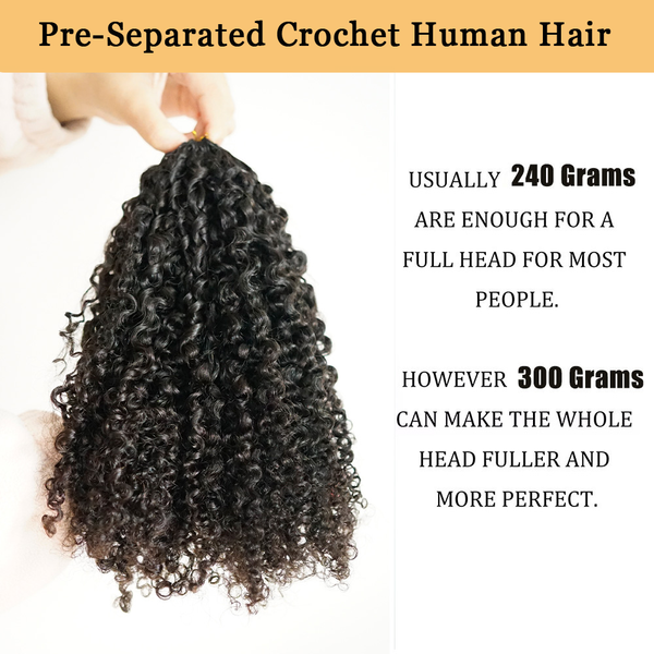 Afro Kinky Burmese Curly Feather Crochet Virgin Hair [MLDC210]