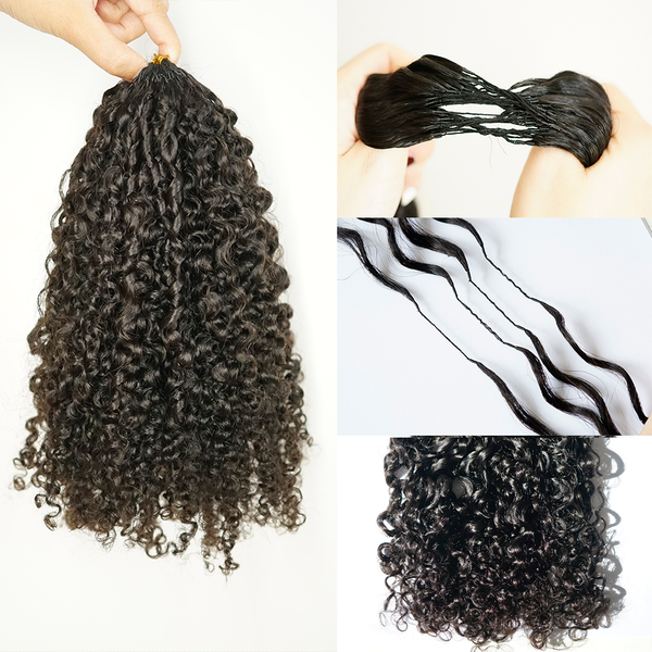 Afro Kinky Burmese Curly Feather Crochet Virgin Hair [MLDC210]