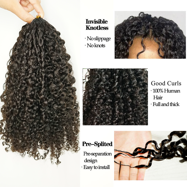 Afro Kinky Burmese Curly Feather Crochet Virgin Hair [MLDC210]