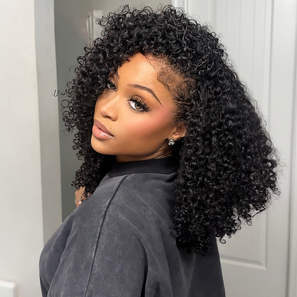 Short Bob 13x4 Real HD Lace Frontal 250% Density Curly Wig [MLD201]