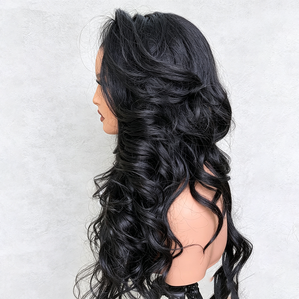 Kinky Straight And Body Wave 5x5 Glueless Lace Wig 250% Density [MLD207]