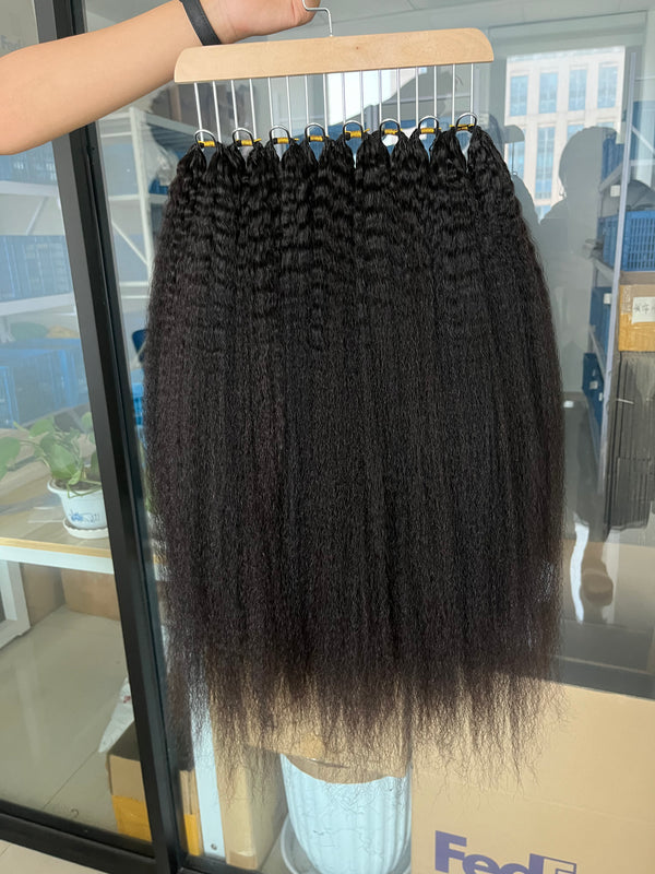 Kinky Straight Knotless Pre-Separated Feather Crochet Braid Hair[MLDC204]