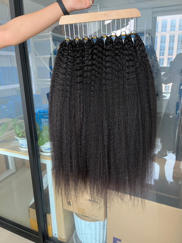 Kinky Straight Knotless Pre-Separated Feather Crochet Braid Hair[MLDC204]