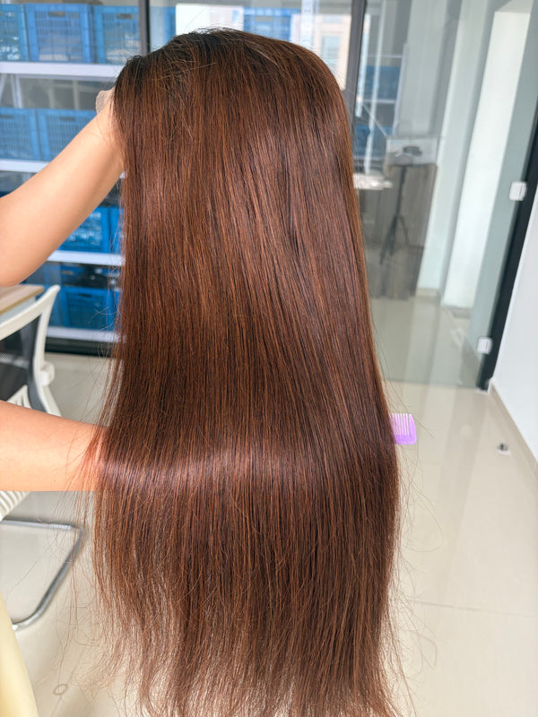 13x6 Transparent Lace Ombre 1b4 Color Straight Wig 20 inch 250% Density [MLDC08]