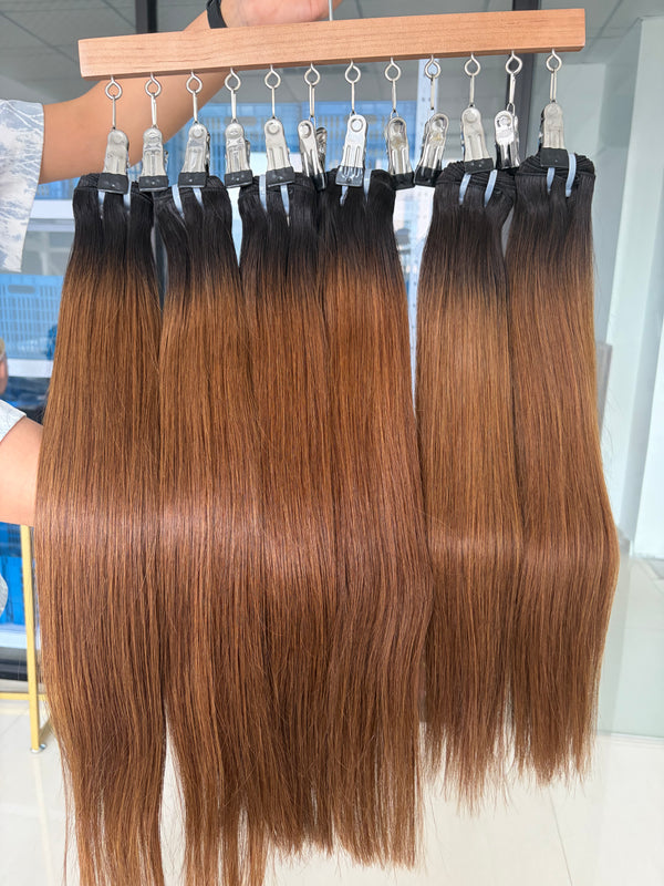 Ombre 1B4 Straight Hair Extensions [MLDB202]