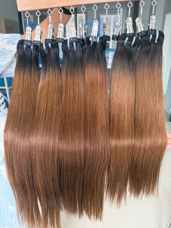 Ombre 1B4 Straight Hair Extensions [MLDB202]