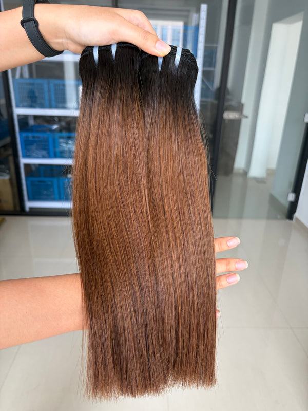 Ombre 1B4 Straight Hair Extensions [MLDB202]