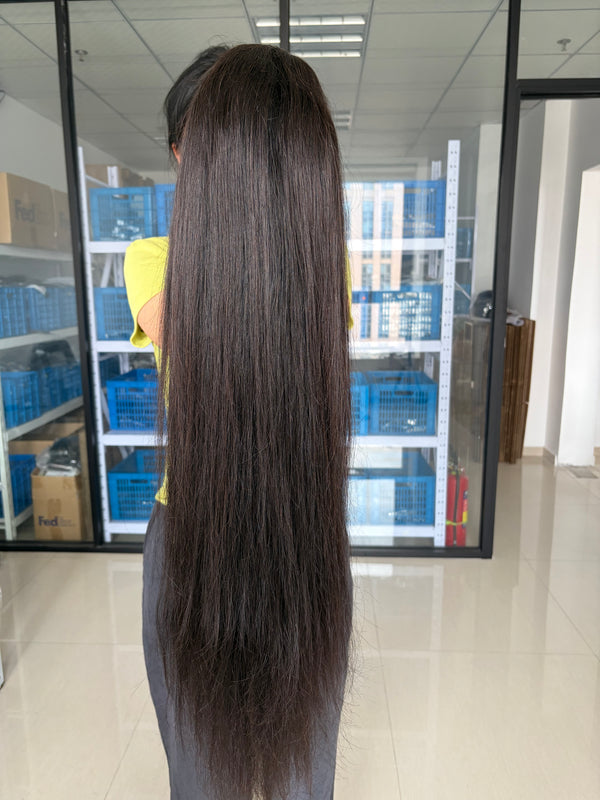 350% Density 5x5 Swiss HD Lace Straight Wig 30 inches Preplucked & Pre-bleached Knots