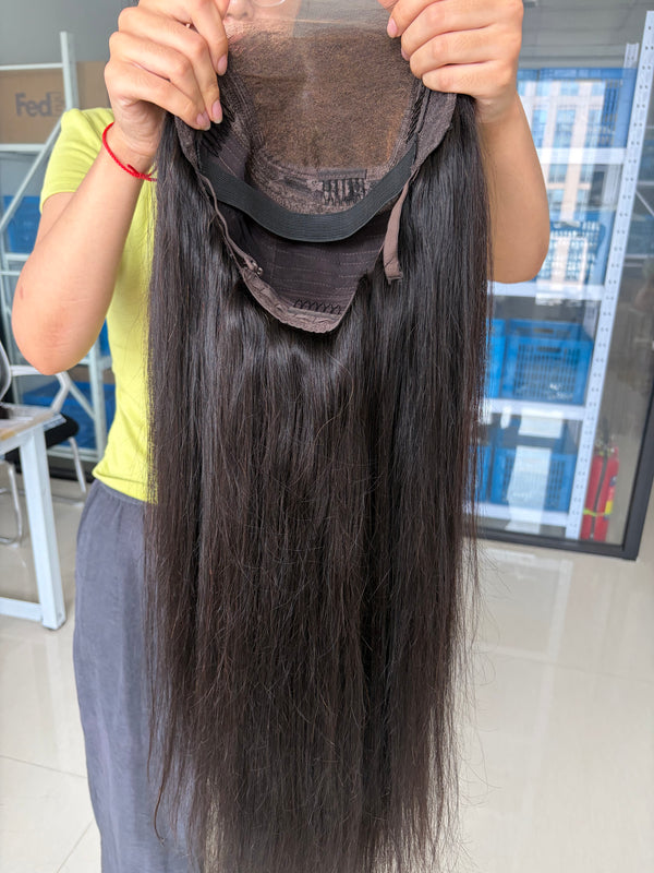 350% Density 5x5 Swiss HD Lace Straight Wig 30 inches Preplucked & Pre-bleached Knots