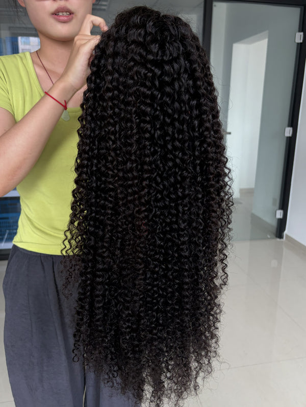 5x5 Swiss HD Lace Kinky Curly Wig 22inches 250% Density Preplucked & Pre-Bleached Knots
