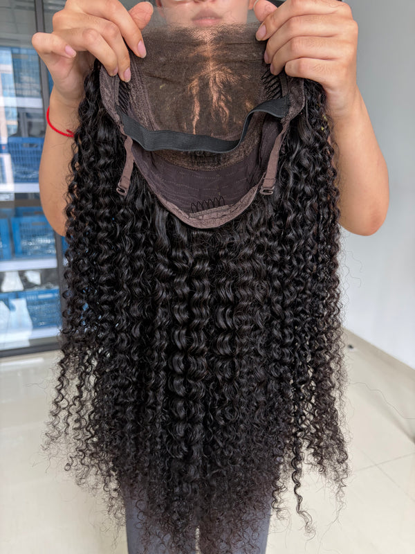 5x5 Swiss HD Lace Kinky Curly Wig 22inches 250% Density Preplucked & Pre-Bleached Knots
