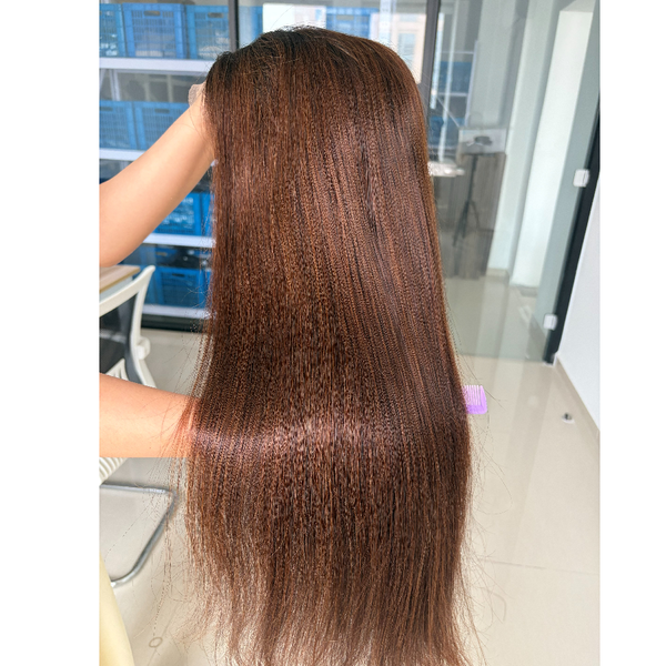13x6 Transparent Lace Ombre 1b4 Color Straight Wig 20 inch 250% Density [MLDC08]