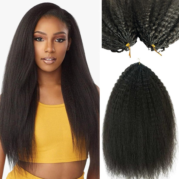 Kinky Straight Knotless Pre-Separated Feather Crochet Braid Hair[MLDC204]