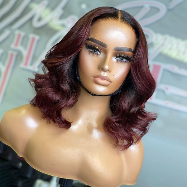 ombre 1b 99j lace front wig