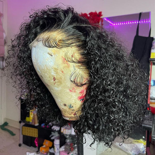 Malinda Hair Nano Lace Wig With Bionic Natural Hairline 13x4 Curly Bob Lace Front Human Hair Wig [MLD128]