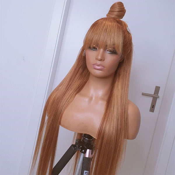 Bionic Hairline 13x4 Transparent Lace Frontal Wig 150% Density Colored  Honey Blonde Wig [MLD135]