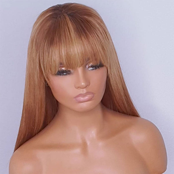 Bionic Hairline 13x4 Transparent Lace Frontal Wig 150% Density Colored  Honey Blonde Wig [MLD135]
