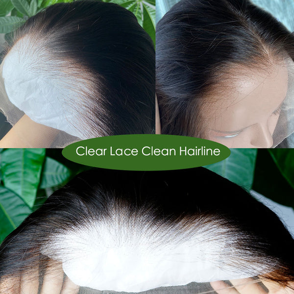 Nano Lace Wig Natural Color Straight 180% Density Invisible Knots 13x6  Lace Front Human Hair Wig [MLD057]